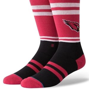 NWT Stance x NFL Arizona Cardinals CARDINALS LOGO CREW Socks Size L